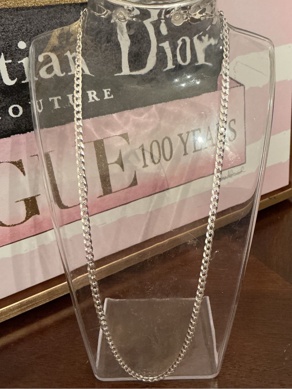 Italian sterling silver Diamond cut Cuban link chain 22”
